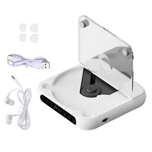 Portable CD Player W/Wired Earphone Bluetooth 5.3 5V2A CD/CD-R/CD-RW/MP3/WAV - Picture 1 of 17