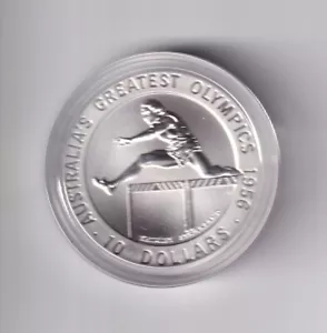 AUSTRALIAN: 1996 $10 GREATEST OLYMPICS SHIRLEY STRICKLAND 99.9 SILVER COIN #PL23 - Picture 1 of 2