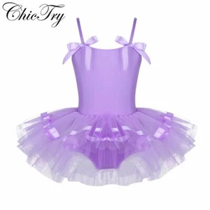 Leotard Mesh Tutu Ballet Dresses Girls Fashion Garments Apparel Dancewear Dress - Picture 1 of 16