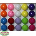20mm Classic Mixed Color Acrylic Solid Bubblegum Beads 20pc CHUNKY mix3