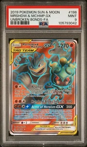 Marshadow & Machamp GX Full Art 2019 Pokemon S&M Unbroken Bonds #198 PSA 9 Mint - Bild 1 von 2