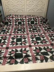 2015 New Handmade Quilt “Stitch in Time” 96”X 92” - Picture 1 of 8