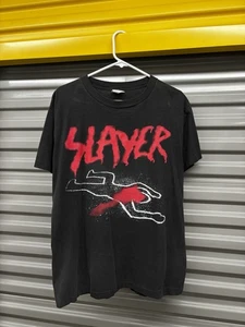 Camiseta Slayer Vintage Banda Años 90 L Etiqueta Winterland-No Cruces Rara - Imagen 1 de 3