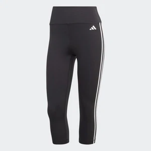 adidas Performance AU Women Black Train Essentials 3-Stripes High-Waisted 3/4 Le - Picture 1 of 3