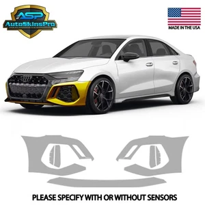 Precut Paint Protection Film (PPF) for 2022-2024 Audi RS3 Sedan Front Bumper - Picture 1 of 5