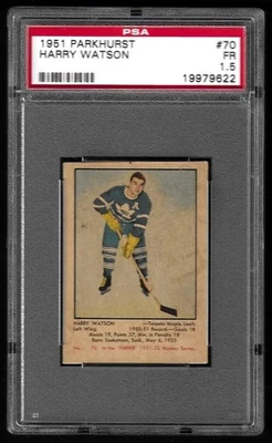 Parkhurst #70 1951 Harry Watson RC HOF PSA 1,5 Foto 1 de 2