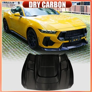 For Ford Mustang S650 GT /EcoBoost 24UP DRY CARBON Front Engine Hood Lid Cover - Picture 1 of 12
