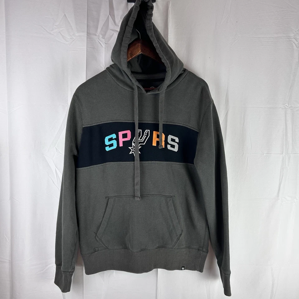 Sudadera con Capucha San Antonio Spurs '47 Para Hombre Gris Medio Pullover Manga Larga Colorido Logo Foto 1 de 4
