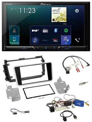 Pioneer Lenkrad Bluetooth USB 2DIN DAB Autoradio für Nissan Micra 17-20 Rückfahr - Bild 1 von 4