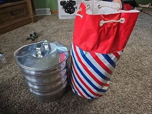 Vintage Regal Ware Aluminum Picnic Pack/Camping/Pans/Stackable ~ w/Carry Bag - Picture 1 of 8