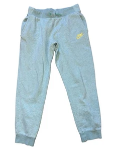Nike Kids Sky Heather Blue Joggers with Yellow Neon Logo Size kids XL - Picture 1 of 5