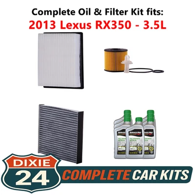 Fits: 2013 Lexus RX350 3.5L Complete Air, Oil & Cabin Filter Kit (0W-20) Foto 1 de 4