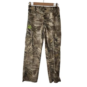 REALTREE Boys Cargo Brown Green Camo Hunting Casual Pants SZ XL(14/16) - Picture 1 of 8
