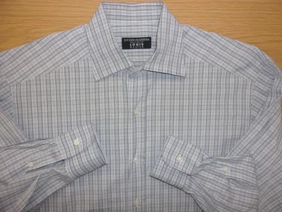 Luciano Barbera Louis Boston Cotton Dress Shirt Check 40/15 3/4 ~Made In Italy~ - Image 1 of 2