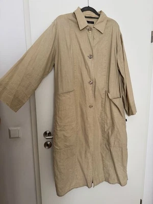 elemente clemente Damenmantel  Trenchcoat 🧥 Beige Gr46 Leinen Brustweite 64 - Bild 1 von 4