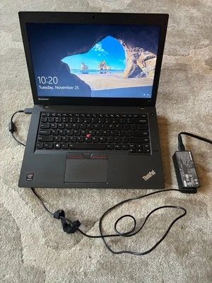 Lenovo ThinkPad T450 Core i5-5200U 2,20 GHz 8 GB RAM 256 GB SSD Windows 10 Pro Foto 1 de 4