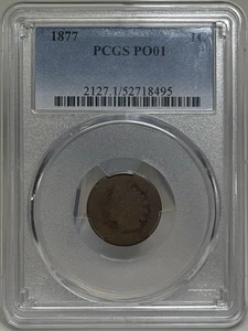 1877 Indian Head Cent PCGS PO01 Lowball Coin 1C Poor 1 Key Date - Picture 1 of 14