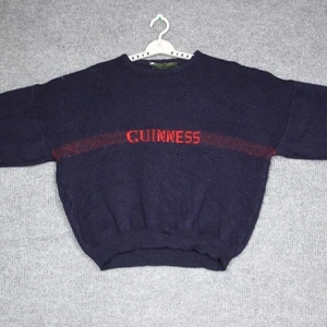 Vintage Wool Guinness Blarney Castle Designs Knit Sweater Made in Ireland Mens L - Picture 1 of 6