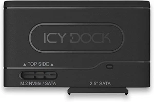 ICY DOCK EZ-Adapter MB104U-1SMB - 1x 2,5" SATA oder 1x M.2 NVMe/SATA SSD zu USB - Photo 1/10