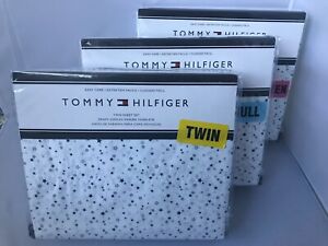 Authentic Tommy Hilfiger Stars Printed Twinn , Full or Queen  Sheet Set
