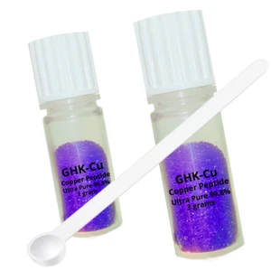 USA - Cosmetic Grade DIY Copper Peptide GHK-Cu, Pure Blue Powder SKIN and HAIR - Picture 1 of 3