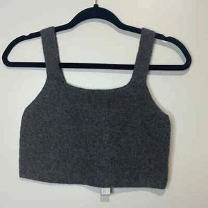 Everlane Women's The Cozy Stretch Cropped Tank Gray size Medium - Picture 1 of 6