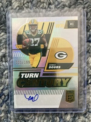2022 Panini Donruss Elite Romeo Doubs Turn Of The Century Rookie Auto /199 RC - Image 1 of 3