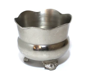 Silver Metal Planter Footed Bowl Pot Holder - Picture 1 of 8