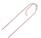 14k Rose Gold PINK 22" Adjustable Popcorn Pendant Chain/Necklace 1.3 mm-2.5gram