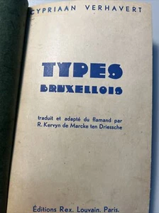 BRUXELLES - Types Bruxellois Cypriaan Verhavert + dédicace - Imagen 1 de 10