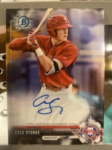 2017 Bowman Chrome Prospect Autographs #CPA-CS Cole Stobbe AUTO - Picture 1 of 2