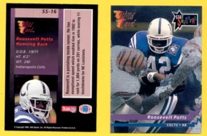 1993 Wild Card ROOSEVELT POTTS Indianapolis Colts Stat Smashers Rookie Card - Foto 1 di 1
