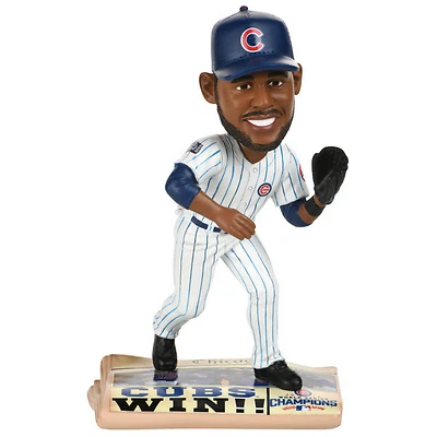 Dexter Fowler Chicago Cubs 2016 World Series Newspaper Base Bobblehead MLB Cover