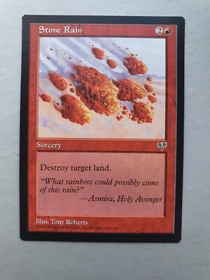 Stone Rain, MTG Mirage (1996) Common Red Sorcery NM - Image 1 of 2