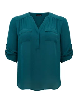 Torrid ~ Harper Georgette Pullover 3/4 Sleeve Blouse ~ Size 2 ~ NWT - Picture 1 of 5