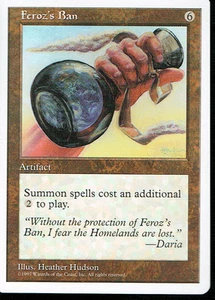 MAGIC THE GATHERING 5ª EDICIÓN ARTEFACTO FEROZ'S BAN - Imagen 1 de 1