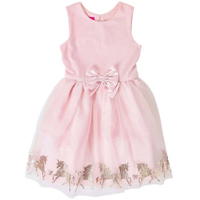 New ZUNIE Girls Tulle Glitter Unicorn Dress Pink Party Special Occasion U pick - Image 1 of 4