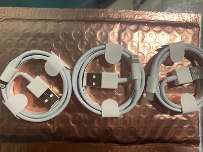 3x USB Lighting Charger Cable Cords For Apple iPhone 6s 7 Plus 8 10 - Image 1 of 2