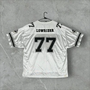 Vintage Lowrider #77 Jersey Mens 2XL White Chicano LA Impala Raiders SIGNED - Picture 1 of 12
