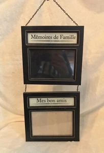 NUOVA DOPPIA cornice da appendere, FRANCESE PER RICORDI DI FAMIGLIA E BUONI AMICI - Foto 1 di 12
