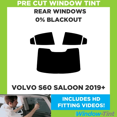 Für Volvo S60 4-door Limousine 2019 + Vor Cut Fenster Getönt Heck 0% Blackout - Image 1 of 4