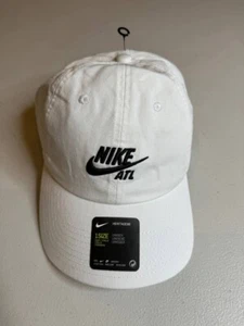 NEW - Nike Heritage 86 Futura "ATL" Unisex White Cotton Hat / Cap - Picture 1 of 9