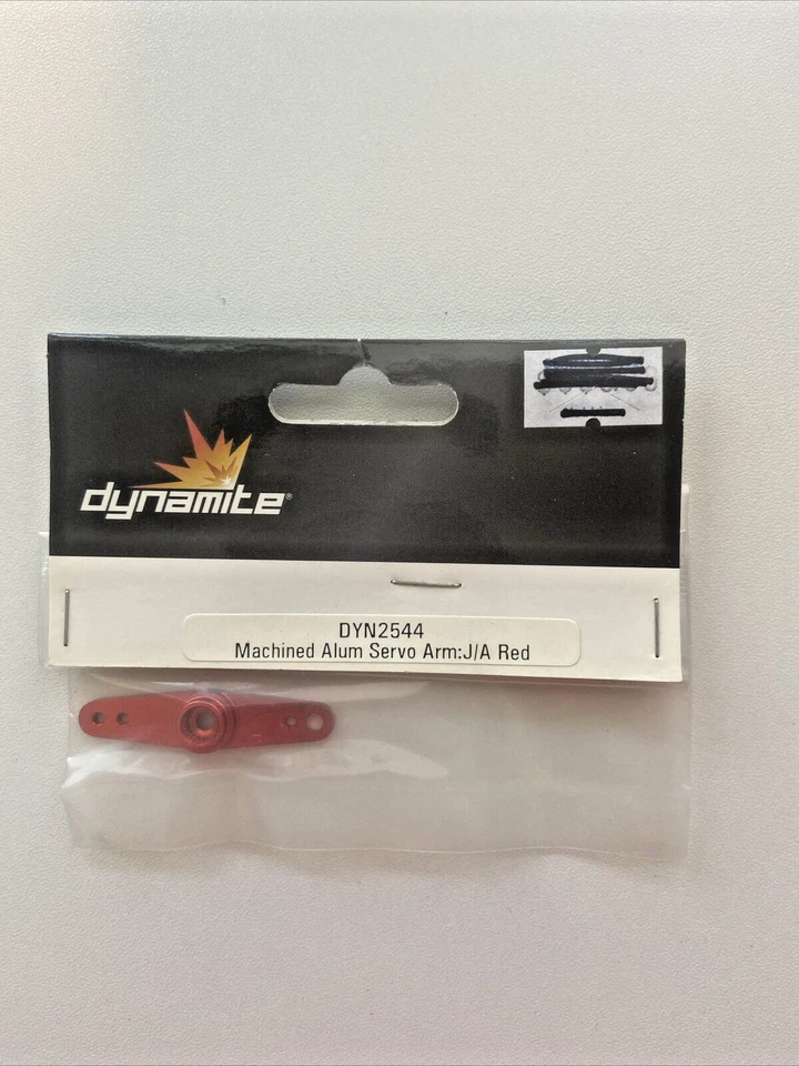Dynamite Machined Aluminum Servo Arm Red JR Airtronics DYN2544 NEW - Image 1 of 2