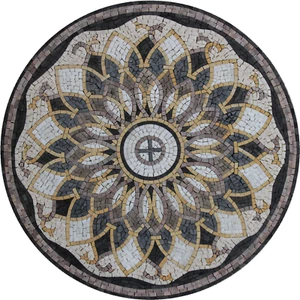 Mosaic Marble Byzantine Patterns Art Medallion Home Pool Design Floor - Picture 1 of 1