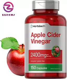 Apple Cider Vinegar Capsules | 2400Mg | 150 Count | Non-Gmo, Gluten Free Supplem - Picture 1 of 12