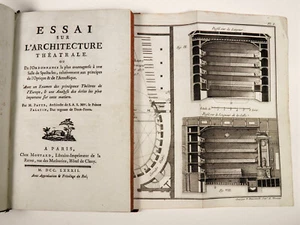 PATTE Essai sur l'ARCHITECTURE THEATRALE 3 Planches RARE EDITION OGIRINALE 1782 - Picture 1 of 14