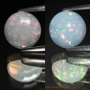 ✨ 2.79ct Round Natural White Opal - Vivid Color Play, Stunning Ethiopia Gem - Picture 1 of 6