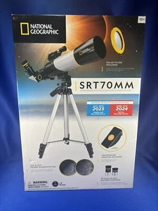 ⭐️NEW⭐️ 70 MM Telescope National Geographic Solar Filter Eclipse Star Gazing - Picture 1 of 4