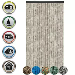 Flauschvorhang Türvorhang Insektenschutz Wohnwagen Camping Fadenvorhang Chenille - Bild 1 von 214