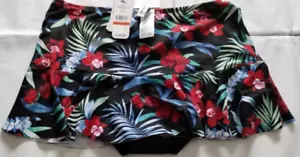 Falda Tommy Bahama Negra Medianoche Orquídea Flutter Talla XS/TP - Imagen 1 de 2